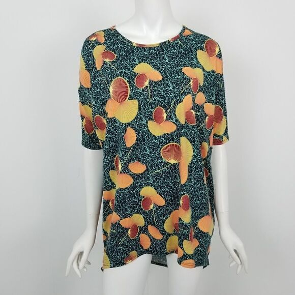 Lularoe Floral Leaf Print Irma Tunic Top New NWT - Picture 1 of 6